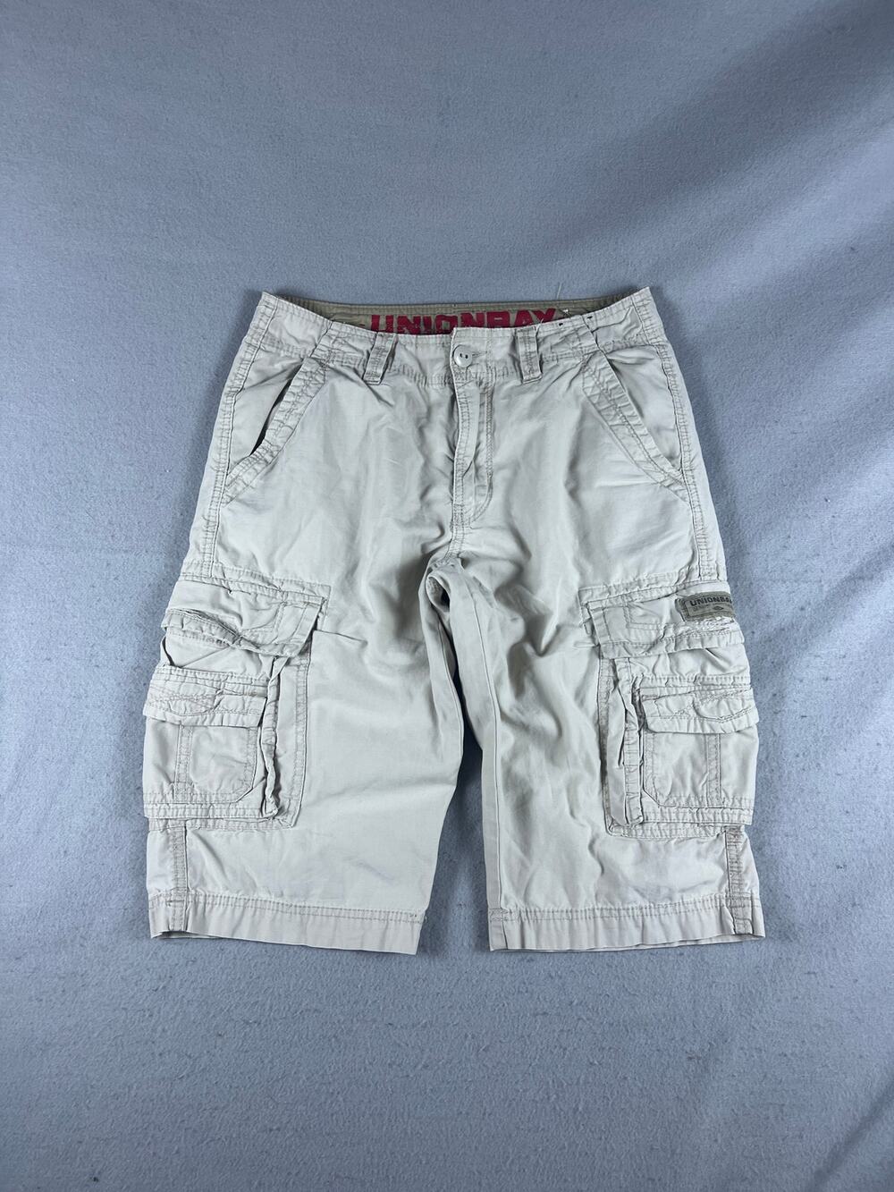 Unionbay Cargo Shorts Mens 30 Tan Flat Front Relaxed Utility Hiking Skate Sports